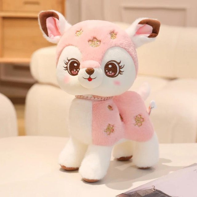 Yiran toy Sikahirsch Plüschtier, 40cm, Rosa / Pink - Bild 1