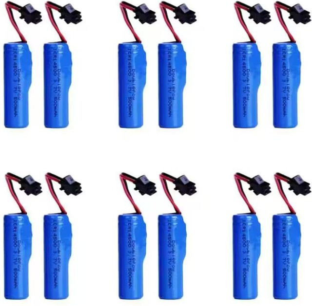DOUBLEPOW AA Lithium-Akku 3,7V 500mAh mit intelligenter Schutzplatine in Blau - Bild 1