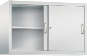 C+P Aufsatzschrank Acurado mit Schiebetüren in Lichtgrau, H: 79,0 cm, B: 120,0 cm, T: 40,0 cm - Bild 1