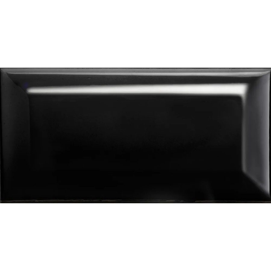 Wandfliese Metro Facette von UNITED TILE UND MOSAIC in Schwarz, glasiert und glänzend, B: 7,5 cm, H: 15 cm - Bild 2
