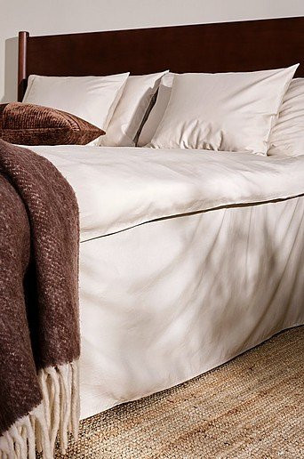 ZACK PERCALE Bettbehang aus Bio-Baumwolle in Beige und Weiß, Breite: 60 cm - Bild 1