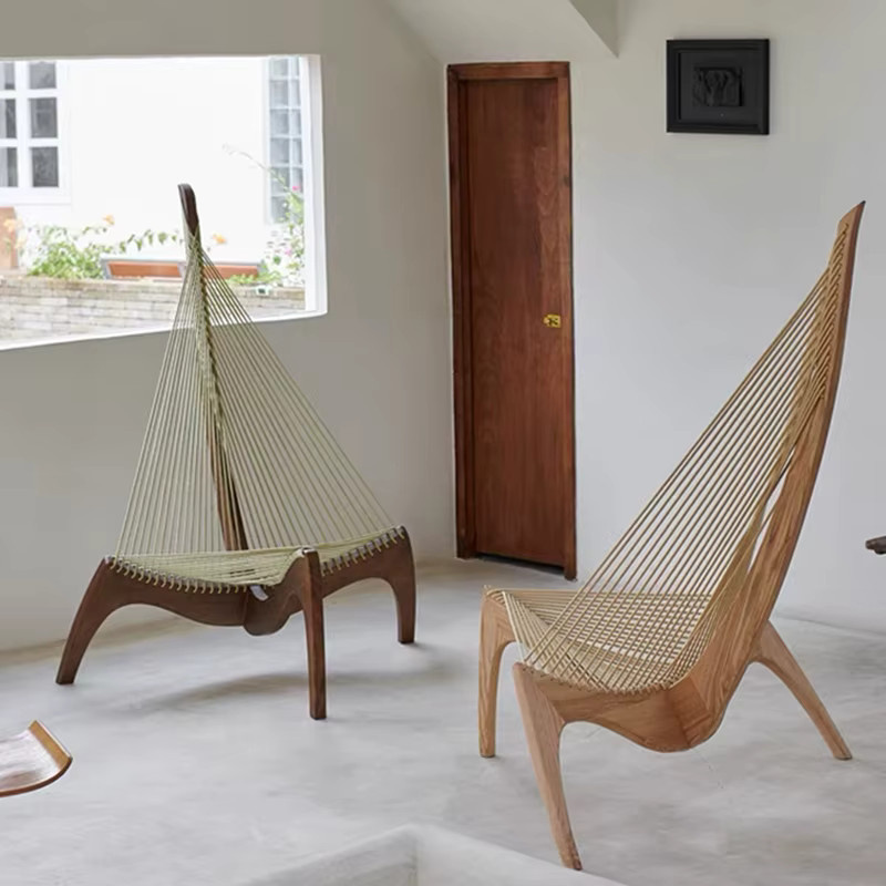DUTRIEUX Lounge Relax Sessel in Weiß mit Holzgestell aus Esche für dein Wohnzimmer - Bild 3