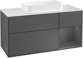 V&B Waschtischunterschrank Finion in Anthrazit Matt, Breite: 120 cm, Tiefe: 50,1 cm, Höhe: 50,1 cm - Bild 1