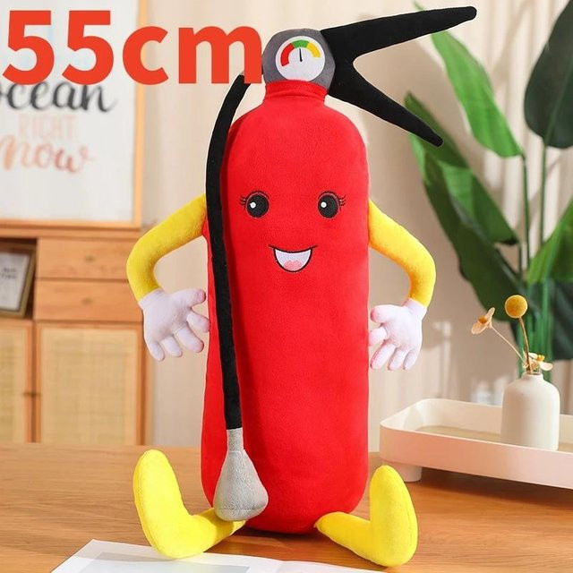 Yiran toy Feuerwehr-Themen-Plüschtiere, Stofftier Kissen, Rot - Bild 1