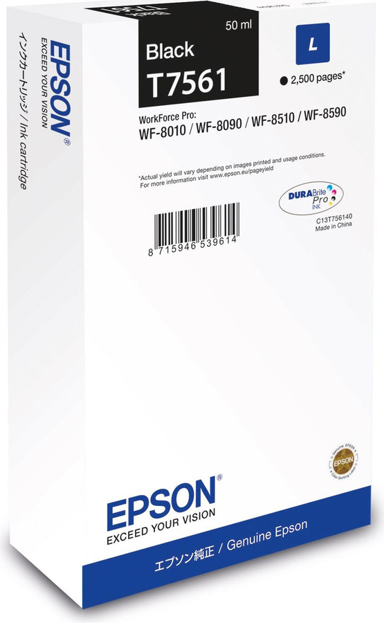 Epson C13T75614N Tintentank Schwarz 50 ml - Bild 1