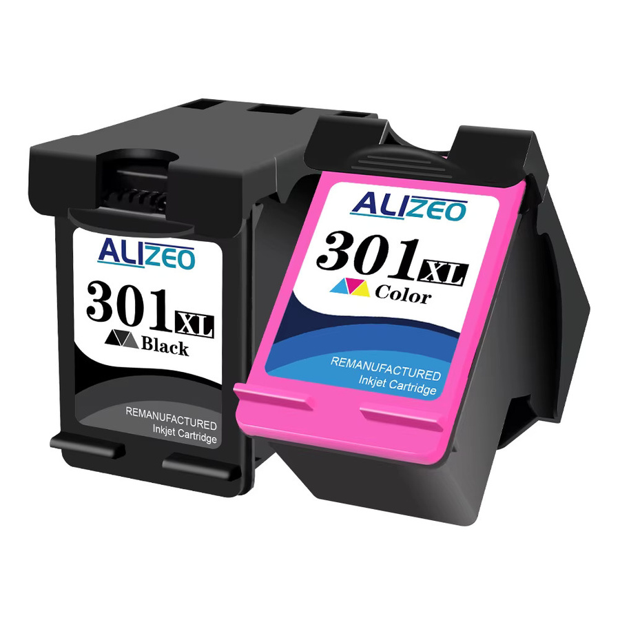 Alizeo wiederaufbereitete Tintenpatrone schwarz kompatibel mit HP 301 und 301XL für HP Deskjet 2050 1000 1050 2510 3000 3054 sowie Envy 4500 4502 - Bild 3