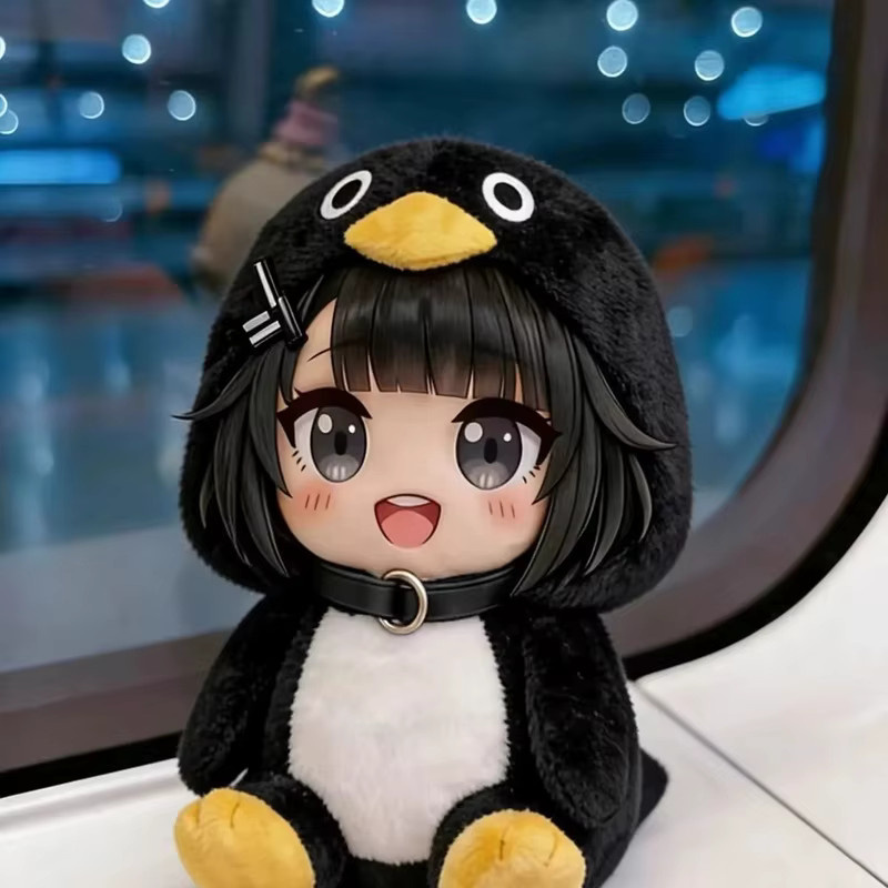 Bandai Arknights Q-Version Pinguin Chen Qianyu Figur, Beflockte Niedliche Puppe - Bild 4