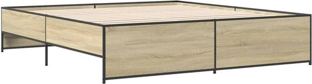vidaXL Bettgestell aus Holzwerkstoff und Metall in Sonoma-Eiche, B/T/H: 180 x 183 x 203 cm - Bild 1