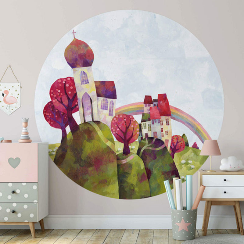 K&L Wall Art Vliestapete Blanz Märchen Regenbogen für Kinderzimmer, mehrfarbig, matt, B/H: 284 x 62 cm - Bild 2