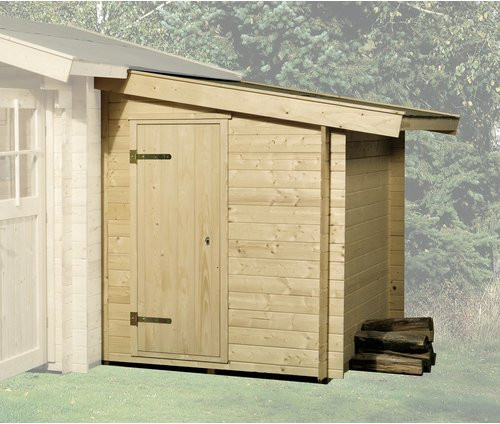 WEKA Anbauschuppen aus Holz in Beige, B/T/H: 250 x 150 x 205 cm - Bild 1
