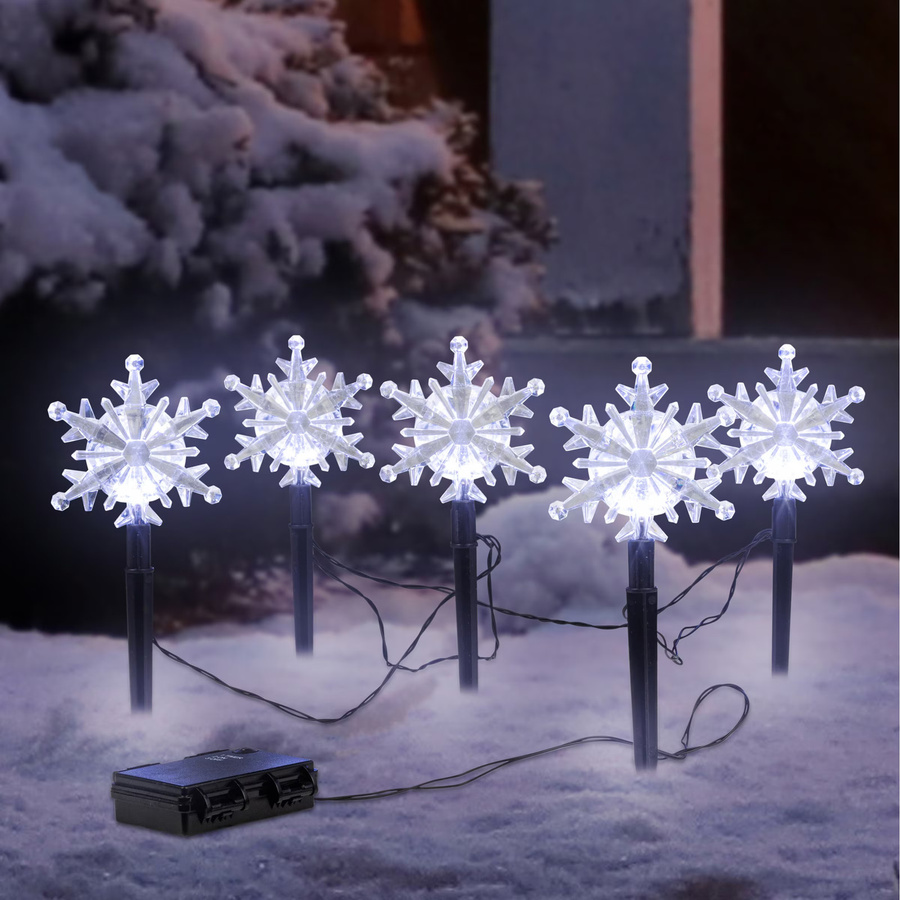 LED-Gartenstecker Schneeflocken - Bild 2