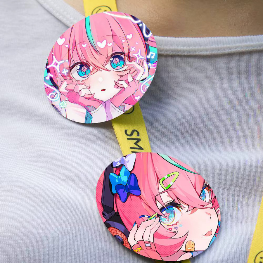 Aria Zenless Zone Zero Abzeichen, Manga-Ikonen-Pins, Runde Cartoon-Broschen - Bild 2
