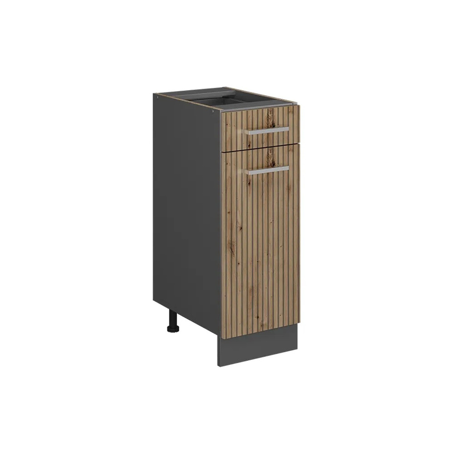 Vicco Küchenunterschrank R-Line Artisan-Eiche Anthrazit ohne Arbeitsplatte B: 30 cm, H: 81,6 cm, T: 46 cm - Bild 2