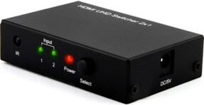 e+p HDMI-Umschalter 2-fach UHD mit Ethernet/LAN in Schwarz - Bild 1