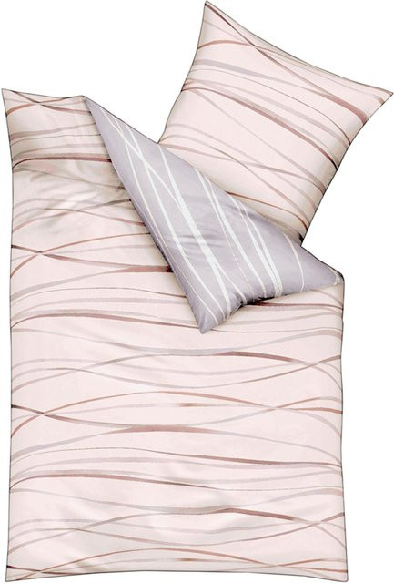 Kaeppel Bettwäsche Graphic Beige Reversible aus 100% Baumwolle mit Reißverschluss B/H: 135 x 200 cm - Bild 1