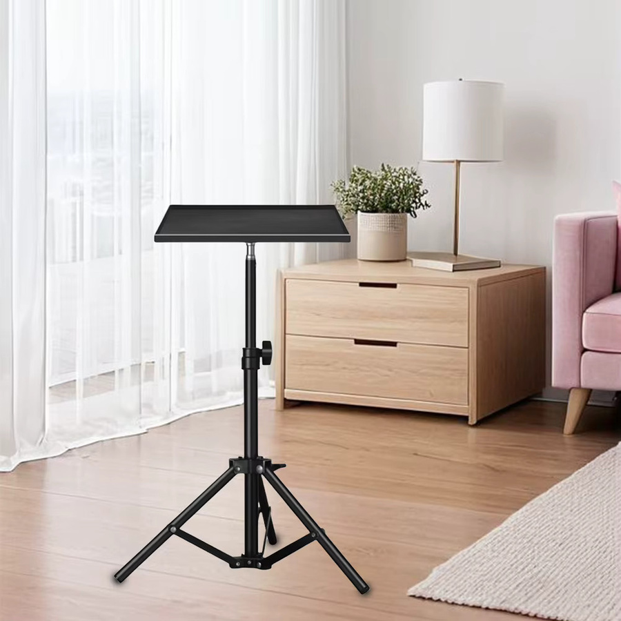 VODOOL Universal Stativablage mit 1/4 Zoll Gewinde in Schwarz, höhenverstellbarer Kamerahalter und Laptop-Ständer für DSLR Kameras und Projektoren - Bild 2