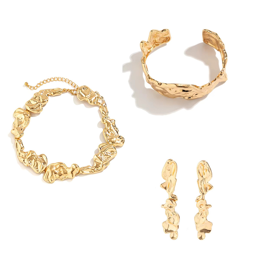 Halskette Metall, Gold, Punk, Unisex - Bild 3