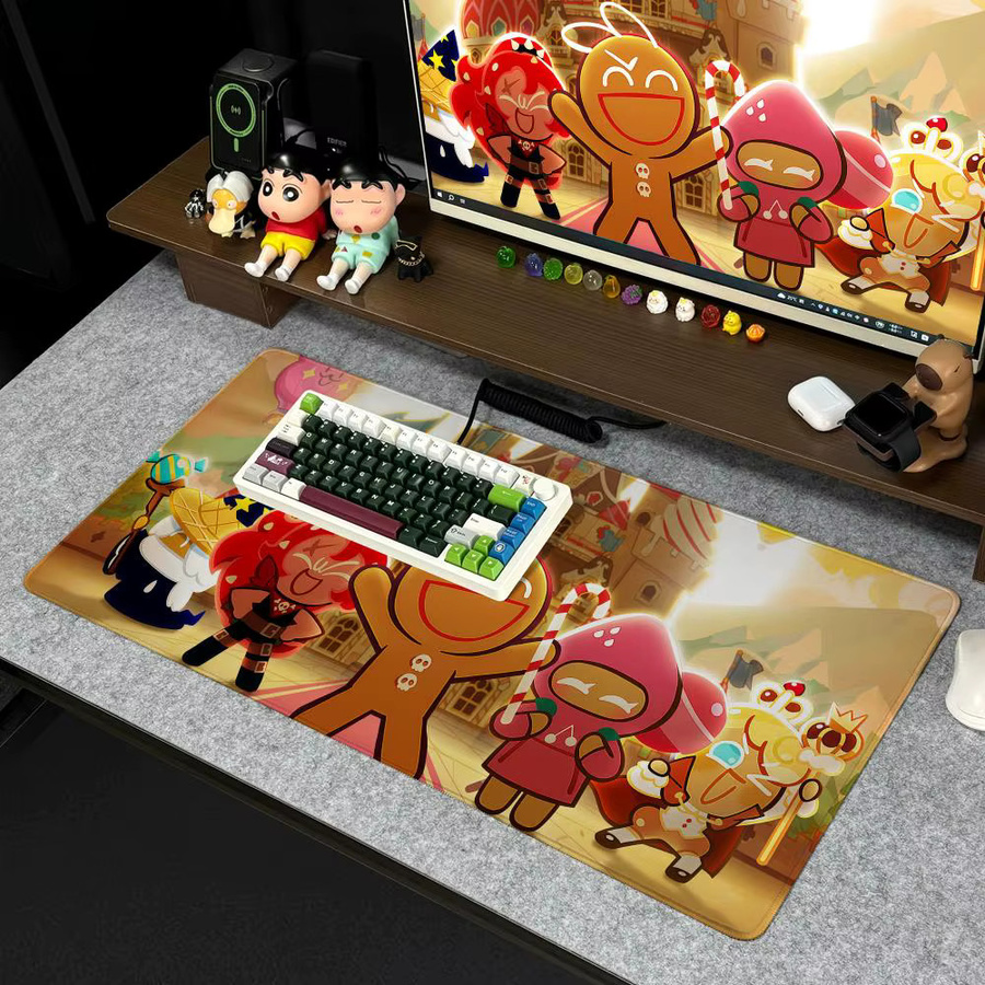C-Cookie Run Kingdom Mauspad XXL rutschfeste Gamer-Tastaturunterlage mit HD-Art Design in Schwarz und Multicolour, B/T: 90 x 40 cm - Bild 3