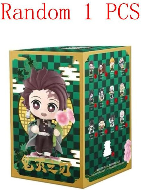 Yiran toy 1 Demon Slayer Tanjiro Kamado Nezuko Anime Modell Blind Box Statue - Bild 1