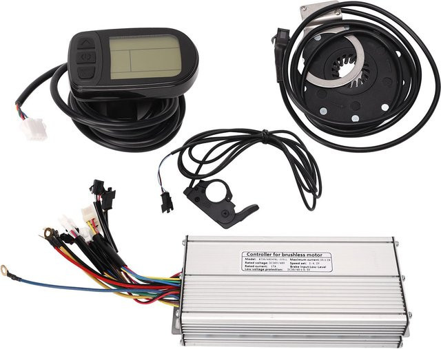 Igeteck Elektrofahrrad Umbausatz 1500W mit 35A Sinuswellen-Controller, LCD5 Panel und Daumengas, Schwarz - Bild 1