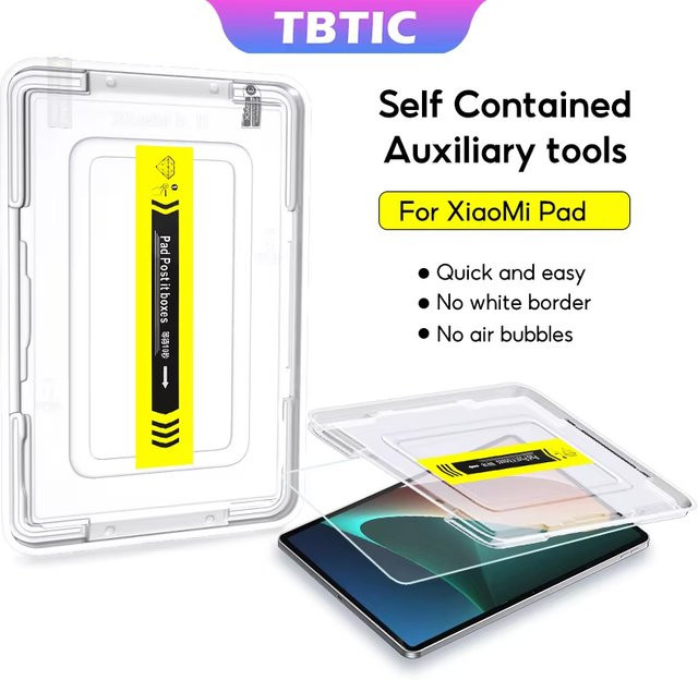 TBTIC One Click Installation Displayschutzfolie aus gehärtetem Glas für Xiaomi Pad 5, Pad 5 Pro, Xiaomi Tab 6 und Tab 7 Pro 11 Zoll, transparent - Bild 1