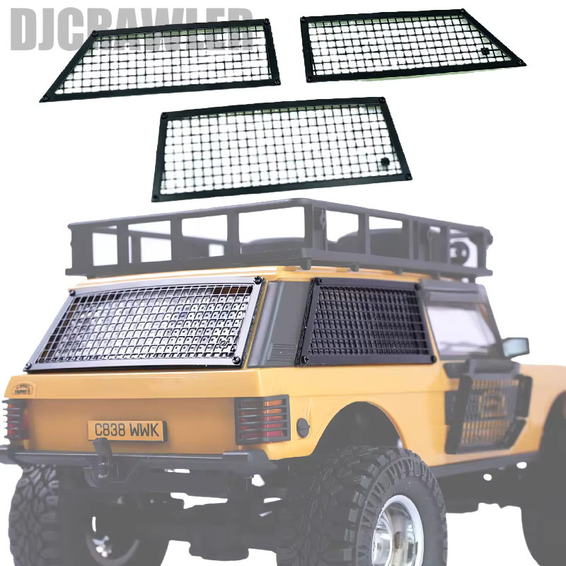DJCRAWLER Upgrade Zubehör, 1:24, Metall, Fenster Mesh Sonne und Regen Schild Antenne Chassis Rüstung für FCX24M Range Rover Modifizierte Auto KIT - Bild 3