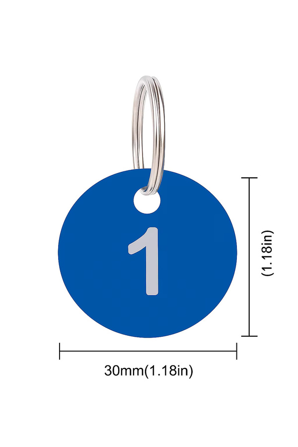 GEKTIMER Nummernschild, Aluminium, blau, 30 mm - Bild 2