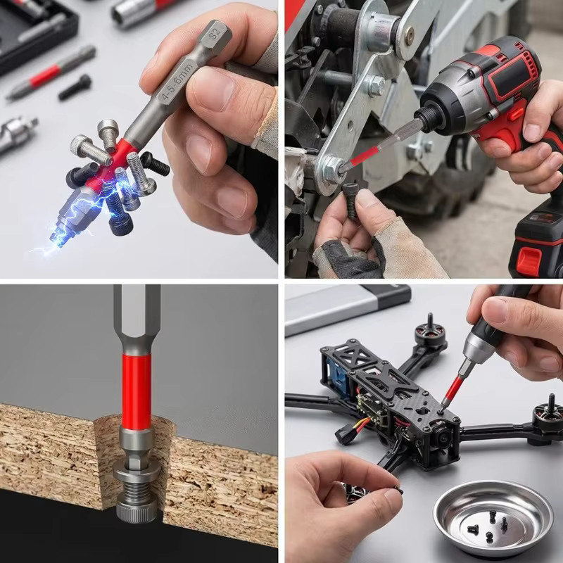 Magnetischer Sechskant-Schraubendreher-Bit-Satz in Pagodenform, 1/4 Zoll Schnellwechsel-Antirutsch-Bits für Schlagschrauber und Bohrer - Bild 5