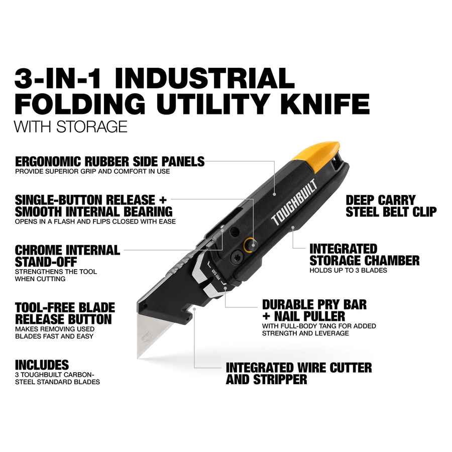 Toughbuilt TB-H4-12-IST Hebelstangen-Allzweckmesser mit Aufbewahrung - Bild 2