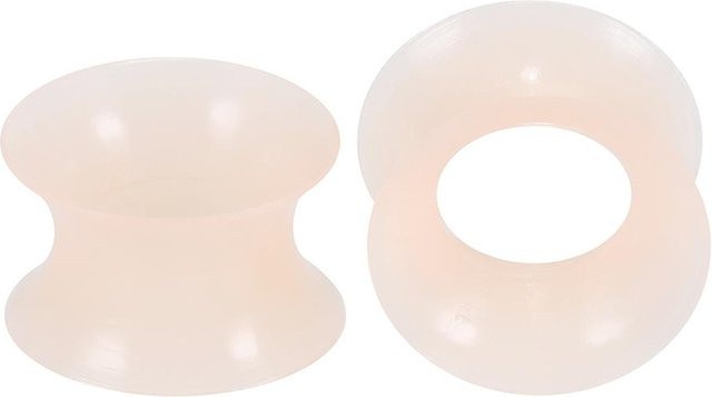 YULIN Ohrringe Silikon, Tunnel und Plugs, beige, 3-22mm, Damen - Bild 1