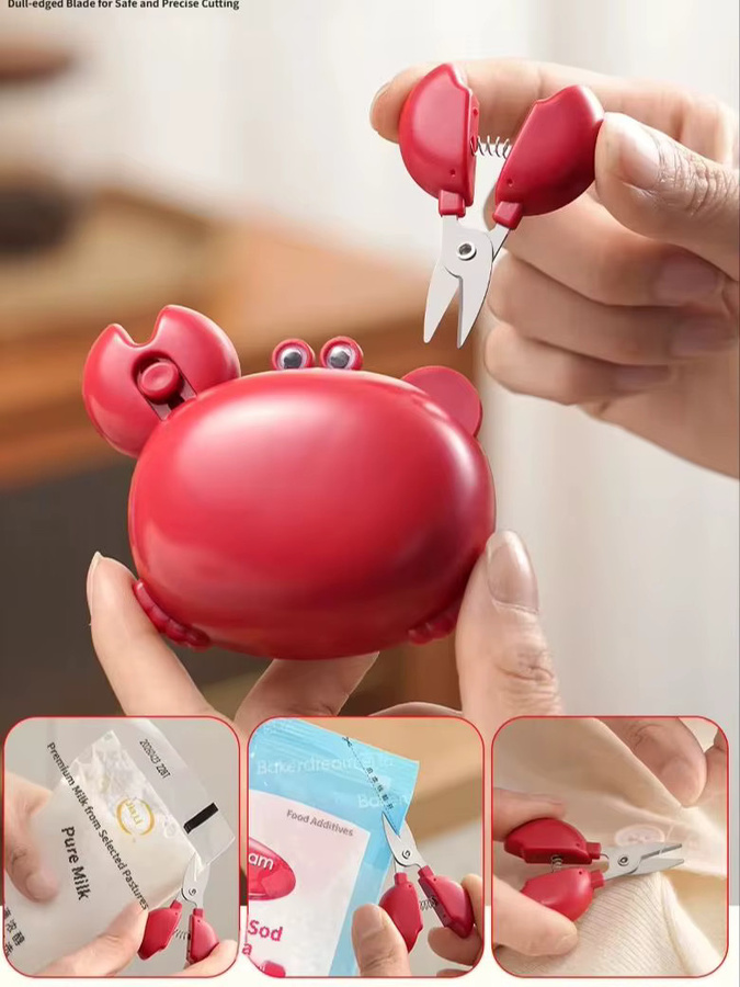 Enyawell 4-in-1 Krabben-Magnetischer Flaschenöffner in Rot mit Mini-Schere und Kartonschneider als Küchenwerkzeug-Set - Bild 4