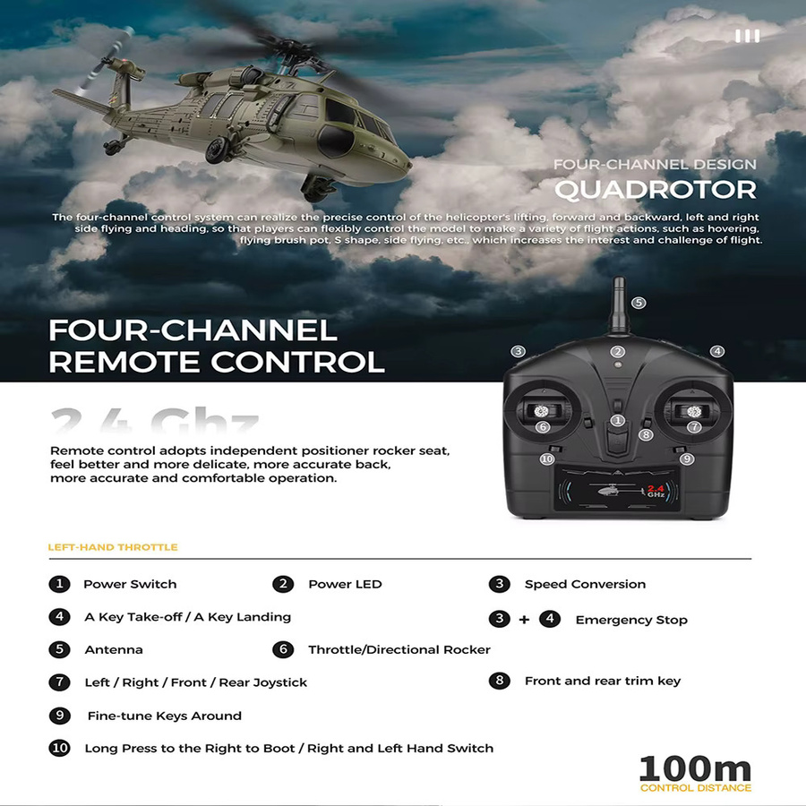 WLtoys K170 RC Hubschrauber, ferngesteuert, ab 14 Jahren - Bild 4