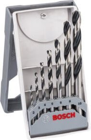 Bosch Metallspiralbohrer HSS-Set PointTeQ DIN 338 7-teiliges Mini X-Line Set in Silber aus Edelstahl - Bild 1