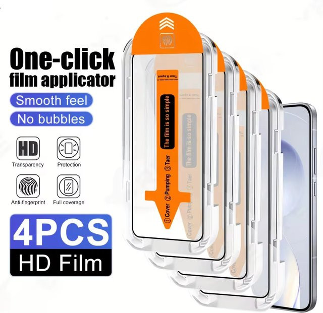 HD-Glas-Displayschutzfolien für Samsung Galaxy S26 S25 S24 Ultra A56 A57 A37 A55 A17 A16 A07 A32 A54 inklusive Installationsbox, transparent - Bild 1