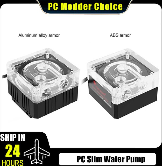 FREEZEMOD PC Slim Wasserpumpe für Custom Loop, Farbe: Schwarz, Förderhöhe: 3,5 m, Förderleistung: 550 l/h, Höhe: 44 mm oder 52 mm, Modell: PU-SZM4 - Bild 1