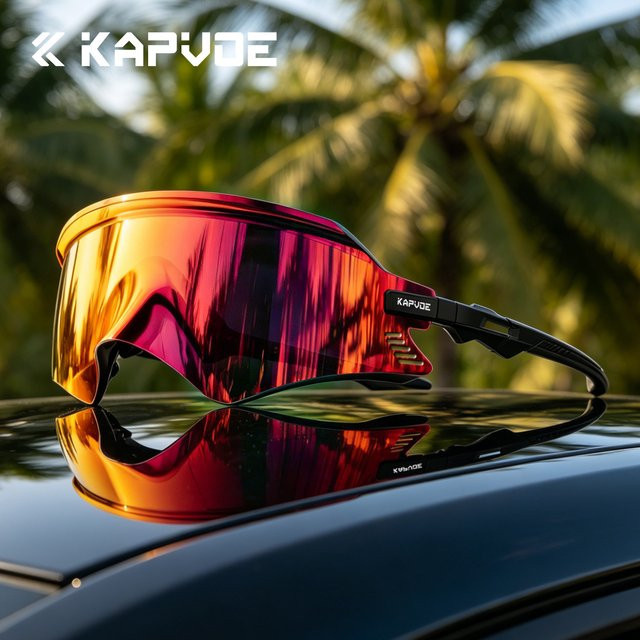 KAPVOE Sportsonnenbrille, Vollrand, multicolor, Unisex, Kunststoff - Bild 1