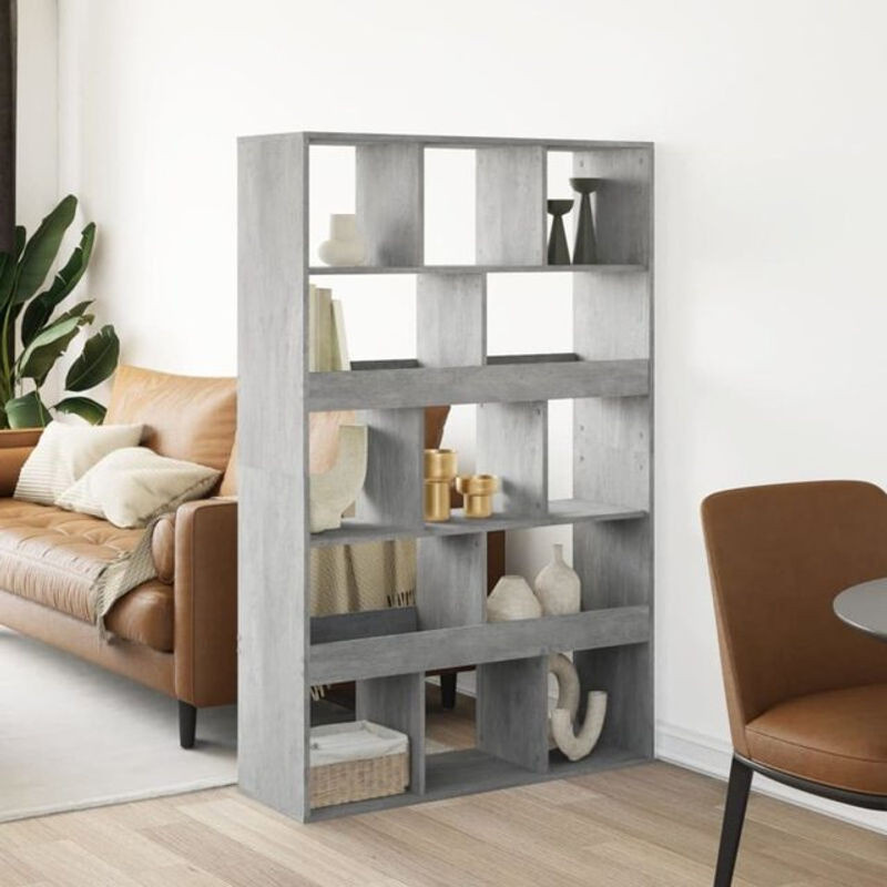 Vidaxl Raumteiler aus Holzwerkstoff in Grau, freistehend, B/T/H: 100 x 33 x 156,5 cm - Bild 1