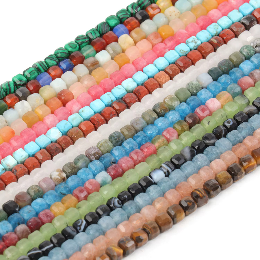 AOHAYOOMQ Perlen Naturstein Onyx Türkis Aquamarin, 5 mm, Bunt, Unisex - Bild 5