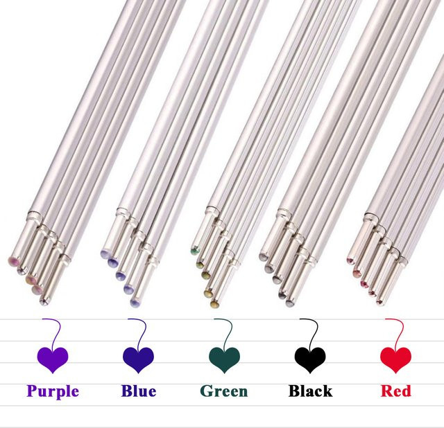Usiriy Tattoo Transfer Stift Refill Doppel Slider Marker in Lila, ungiftiges Tattoo Zubehör für Zeichnungen auf der Haut, 50 Stück - Bild 1