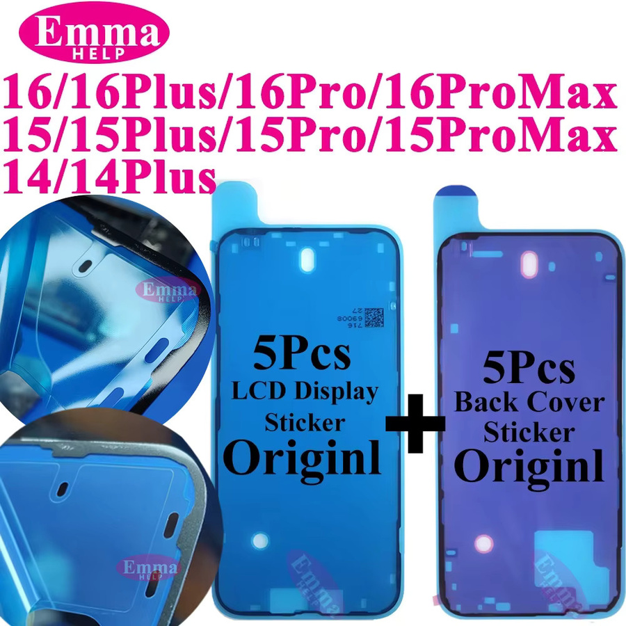 EmmaHelp 10 Stück wasserdichte Dichtungsaufkleber für iPhone 14/15 Pro Max und 16 Plus, selbstklebender Rückrahmen- und LCD-Bildschirm-Lünettenkleber - Bild 3