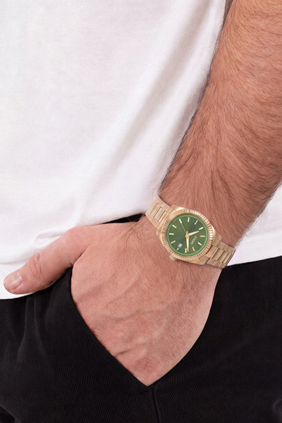 Joop! Armbanduhr, Quarz, Edelstahl, Gold, Grün, Herren - Bild 2