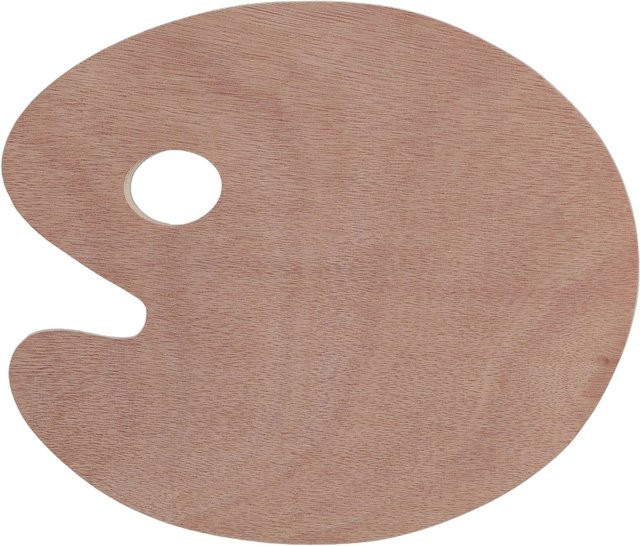 Relaxdays Mischpalette aus Holz in Natur mit Griffloch, B/T/H: 30,5 x 25 x 0,4 cm - Bild 1
