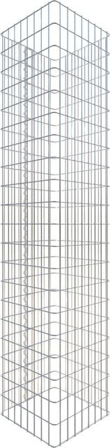 Gabiona Gabionensäule eckig, silberfarben, H x B x T: 200 x 42 x 42 cm - Bild 1