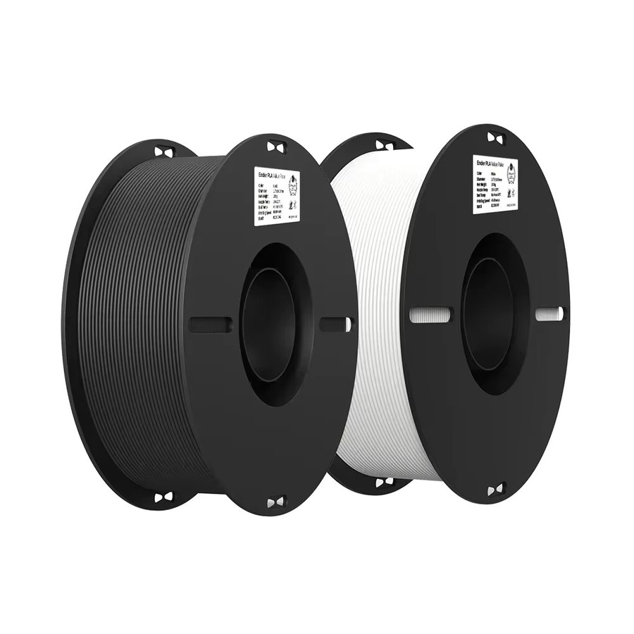 Creality Ender-PLA Value Pack 3D-Drucker-Filament 1,75 mm, 2 kg (Weiß und Schwarz) - Bild 3