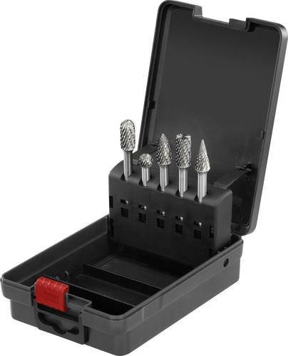 TOOLCRAFT Frässtift Set TO-9913158 in Silber, 5-teilig, Ø 10mm, Schaftdurchmesser: 6mm - Bild 1
