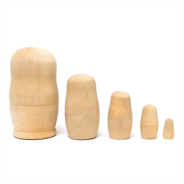 Rico Design Matroschka Puppenrohlinge aus Holz - Bild 1