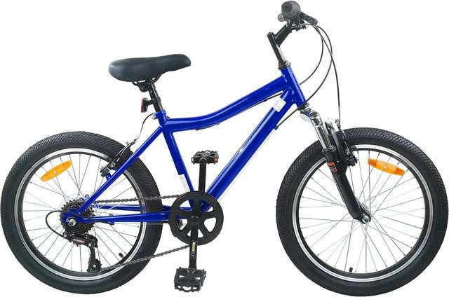 vidaXL Kinderfahrrad 24 Zoll 6-Speed Dunkelblau für 8-12 Jahre Alt - Bild 1
