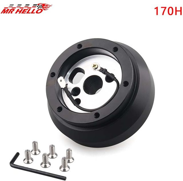 mrhello Racing Lenkrad Hub Adapter Quick Release Kit für Jeep, Chevrolet, Dodge, GM und Buick in Schwarz, Modell 170H - Bild 1