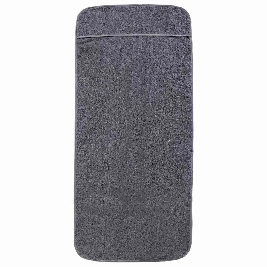 vidaXL Strandtücher 2er Set Anthrazit aus Baumwolle und Polyester, B/H: 60 x 135 cm - Bild 2