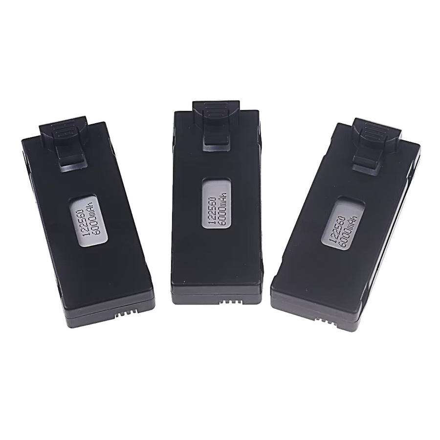 GAOLAG Wiederaufladbare Li-Ion Batterie 3,7 V 6000 mAh in Schwarz für RC Drohnen E88 E88PRO E525 E99 P1 F185 F195 E100 Quadcopter - Bild 2